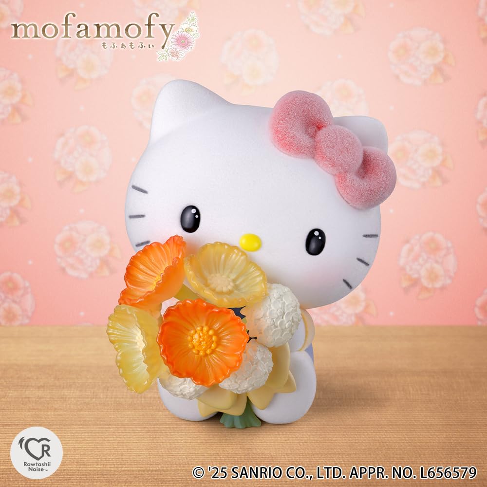 Rowtashii Noise Mofamofy Sanrio Hello Kitty 90mm PVC Figure Collectible