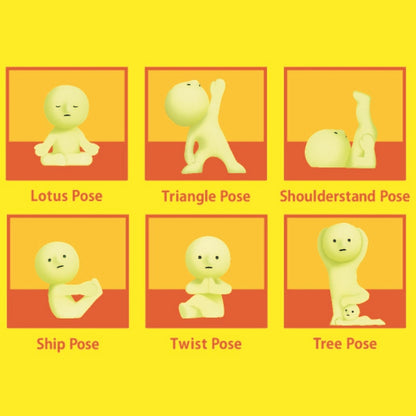Smiski the Yoga Series Glow in the Dark Collectible Box 12pcs