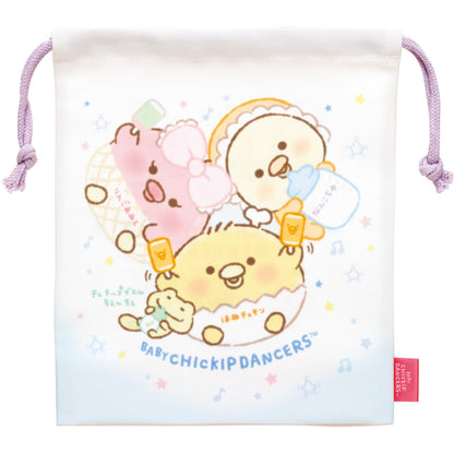 San-X Chikip Dancers Baby Chikip Drawstring Bag with Gusset H210 x W180 x D70mm- Japan Figure Store - #1 Bring To You The Best Japanese Goods