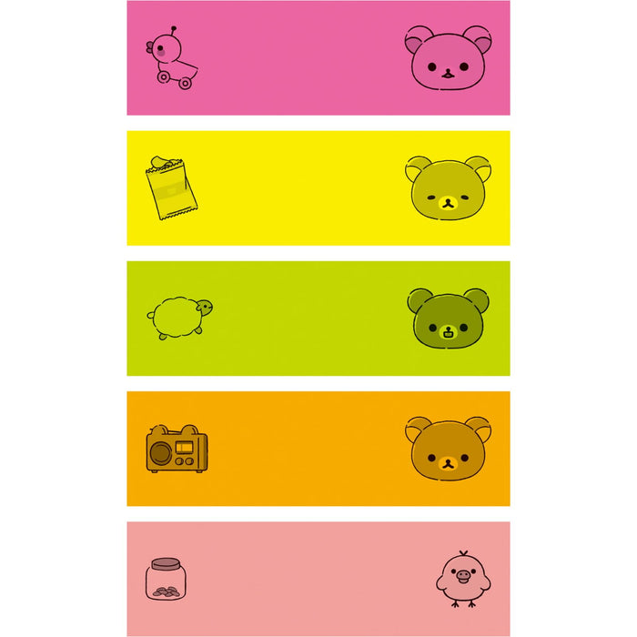 San-X Rilakkuma Fluorescent Index Sticky Notes MH17501 Stationery Set- Japan Figure Store - #1 Bring To You The Best Japanese Goods