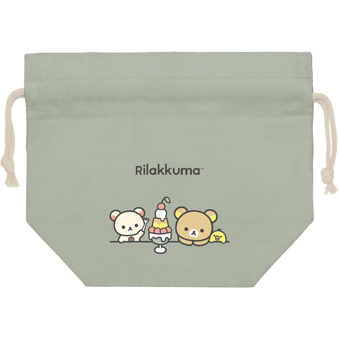 San-X Rilakkuma Lunch Drawstring Bag CA49001 Durable Cotton Tote- Japan Figure Store - #1 Bring To You The Best Japanese Goods