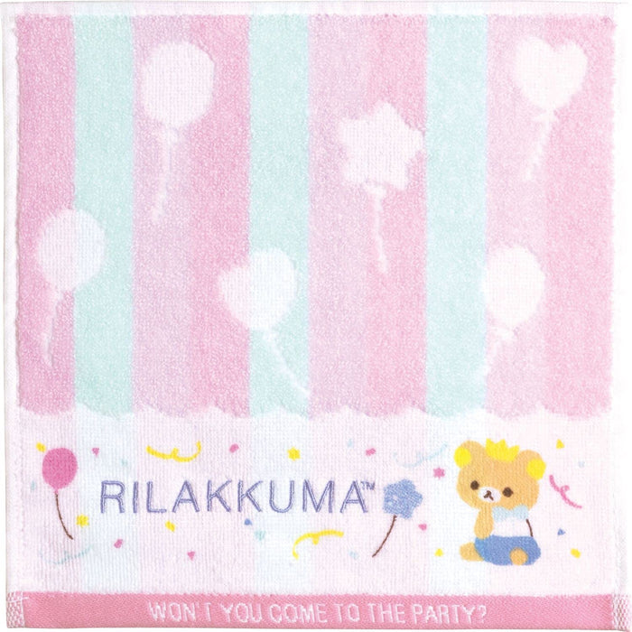 San-X Rilakkuma Rilakku Marche Mini Towel Balloon Cm33501 30x30cm- Japan Figure Store - #1 Bring To You The Best Japanese Goods