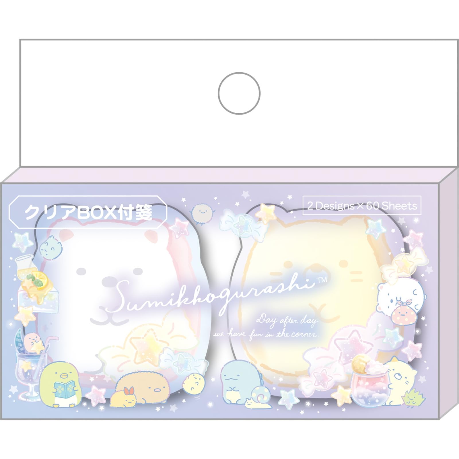 San-X Sumikko Gurashi Clear Box Sticky Notes 100 Sheets MH20803- Japan Figure Store - #1 Bring To You The Best Japanese Goods