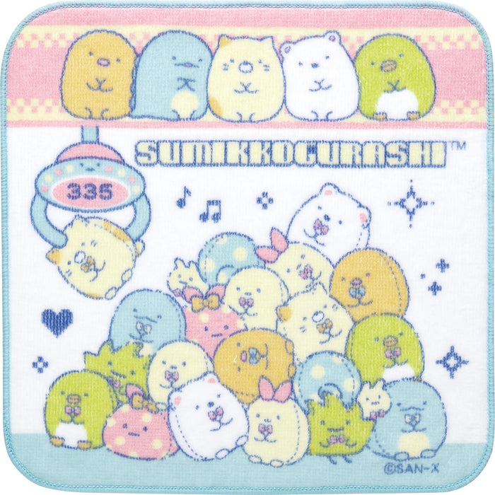 San-X Sumikko Gurashi Petit Towel 21x21cm Soft Cotton Handkerchief- Japan Figure Store - #1 Bring To You The Best Japanese Goods
