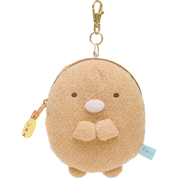San-X Sumikko Gurashi Plush Reel Pass Case Tonkatsu 14.5x11.5x4.5Cm- Japan Figure Store - #1 Bring To You The Best Japanese Goods