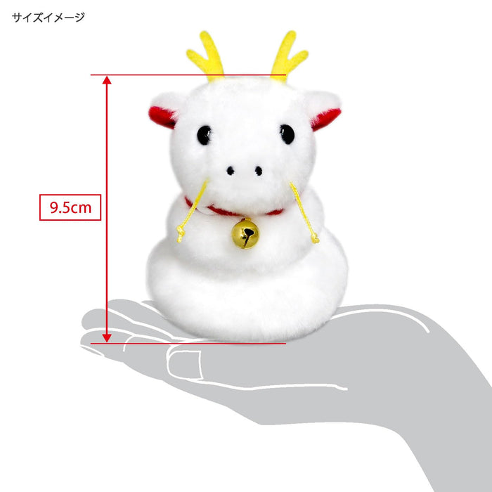 Sanei Boeki 2024 Chinese Zodiac White Tatsumochi Plush Toy 6.5 x 8.5 x 9.5 cm- Japan Figure Store - #1 Bring To You The Best Japanese Goods