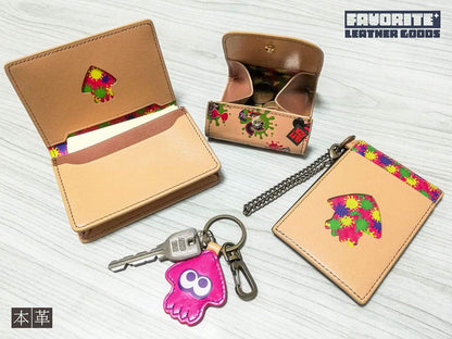 Sanei Boeki Genuine Leather Business Card Holder - Splatoon2 Theme- Japan Figure Store - #1 Bring To You The Best Japanese Goods