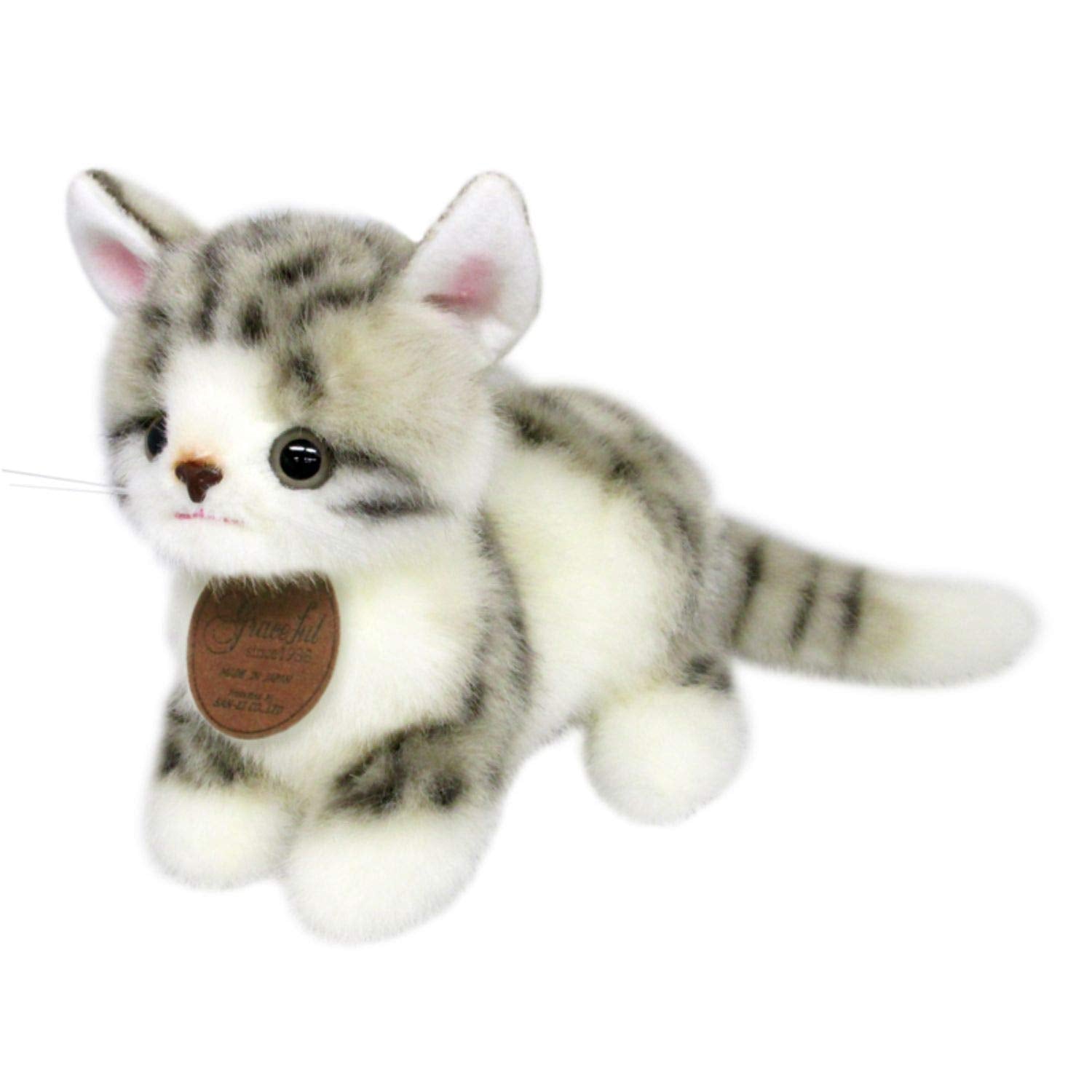 Sanei Boeki Graceful Cat Miiya Gray Standing Plush Toy 21cm Made in Japan- Japan Figure Store - #1 Bring To You The Best Japanese Goods