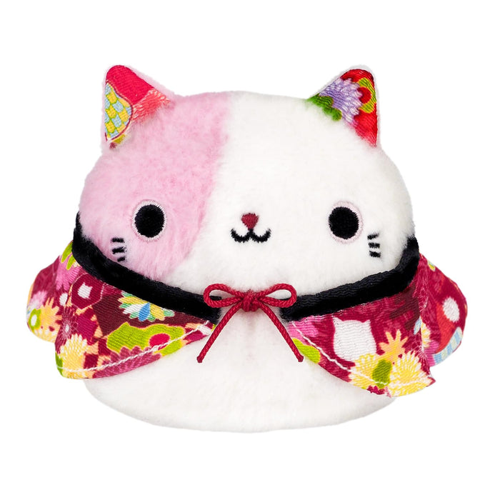 Sanei Boeki Local Dango Red Haori Cat Plush Toy 7.5x6x7cm Kyoto- Japan Figure Store - #1 Bring To You The Best Japanese Goods