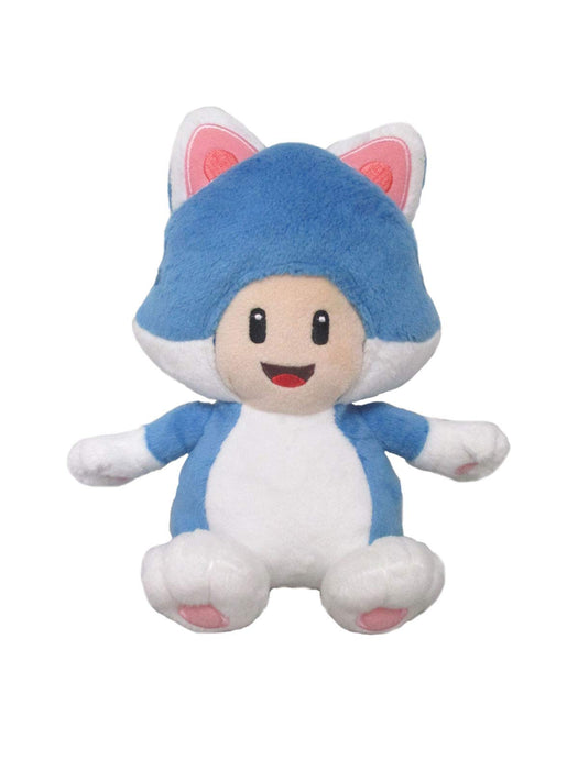 Sanei Boeki Super Mario 3D World Cat Toad Plush Toy S W12xD10xH18.5cm- Japan Figure Store - #1 Bring To You The Best Japanese Goods