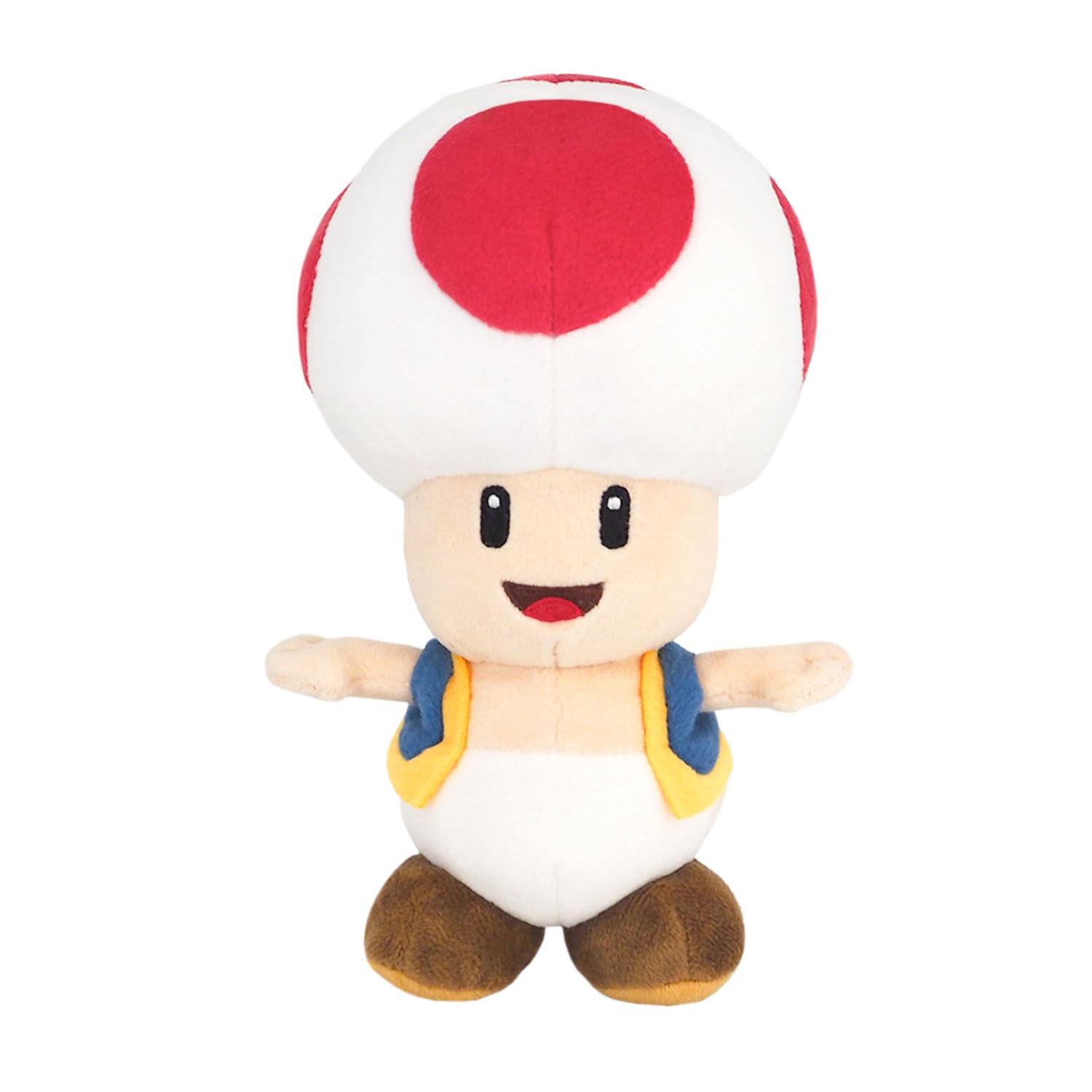 Sanei Boeki Super Mario All Star Collection Toad Plush Toy 20cm- Japan Figure Store - #1 Bring To You The Best Japanese Goods