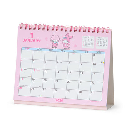 Sanrio 2026 My Melody Desktop Ring Calendar 622044 - Cute Paper Planner
