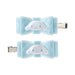 Sanrio Bangs Clip Quilted Ribbon Hair Clip Cinnamoroll 2.5cm X 5.5cm- Japan Figure Store - #1 Bring To You The Best Japanese Goods