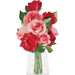 Sanrio Birthday Card Red Flowers in Vase Greeting Card Bd108-2 Overseas Shipping- Japan Figure Store - #1 Bring To You The Best Japanese Goods
