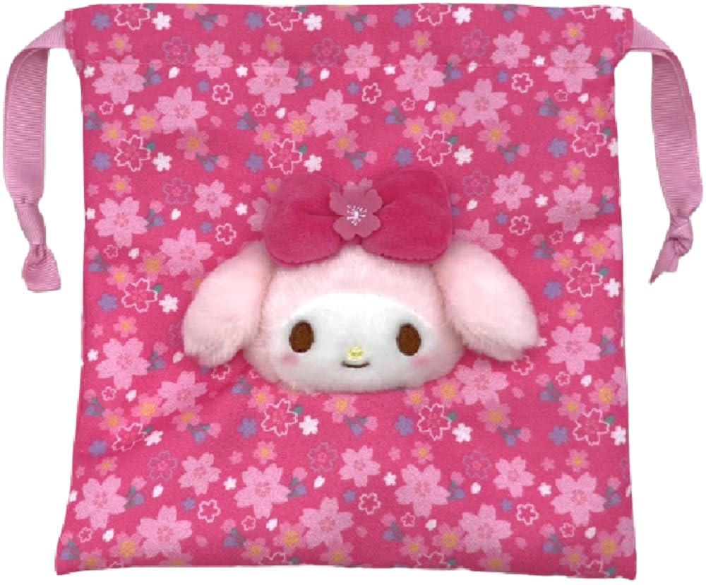 Nakajima Corporation Sanrio My Melody Sakura Kimono Drawstring Bag Japan Official- Japan Figure Store - #1 Bring To You The Best Japanese Goods