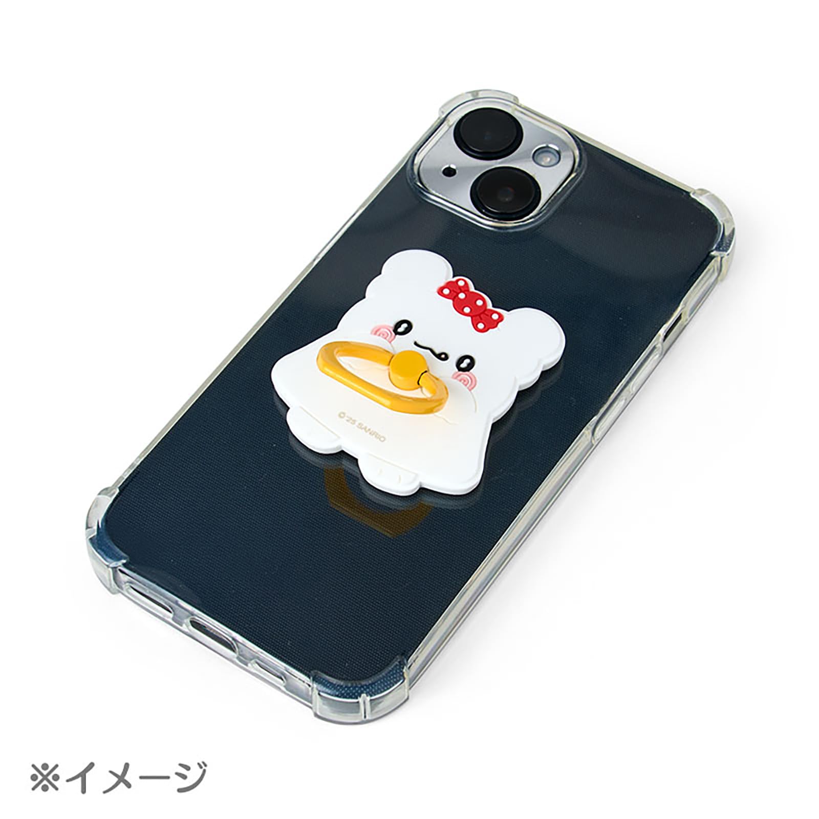 Sanrio Smartphone Ring Hanamaru Ghost PVC/Steel I Love Sweets Design
