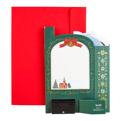 Sanrio Christmas Card - Santa Flying & Playing Handbells - Melody Joy To The World- Japan Figure Store - #1 Bring To You The Best Japanese Goods