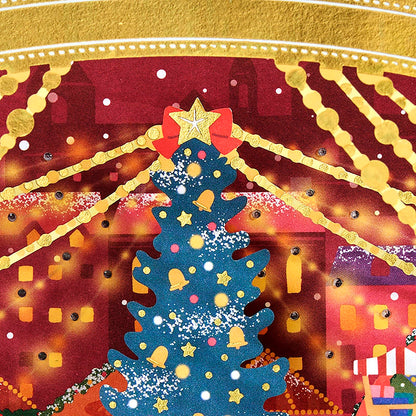 Sanrio Christmas Card with Lights and Melodies Gold Frame Jxpm 7-5 244066