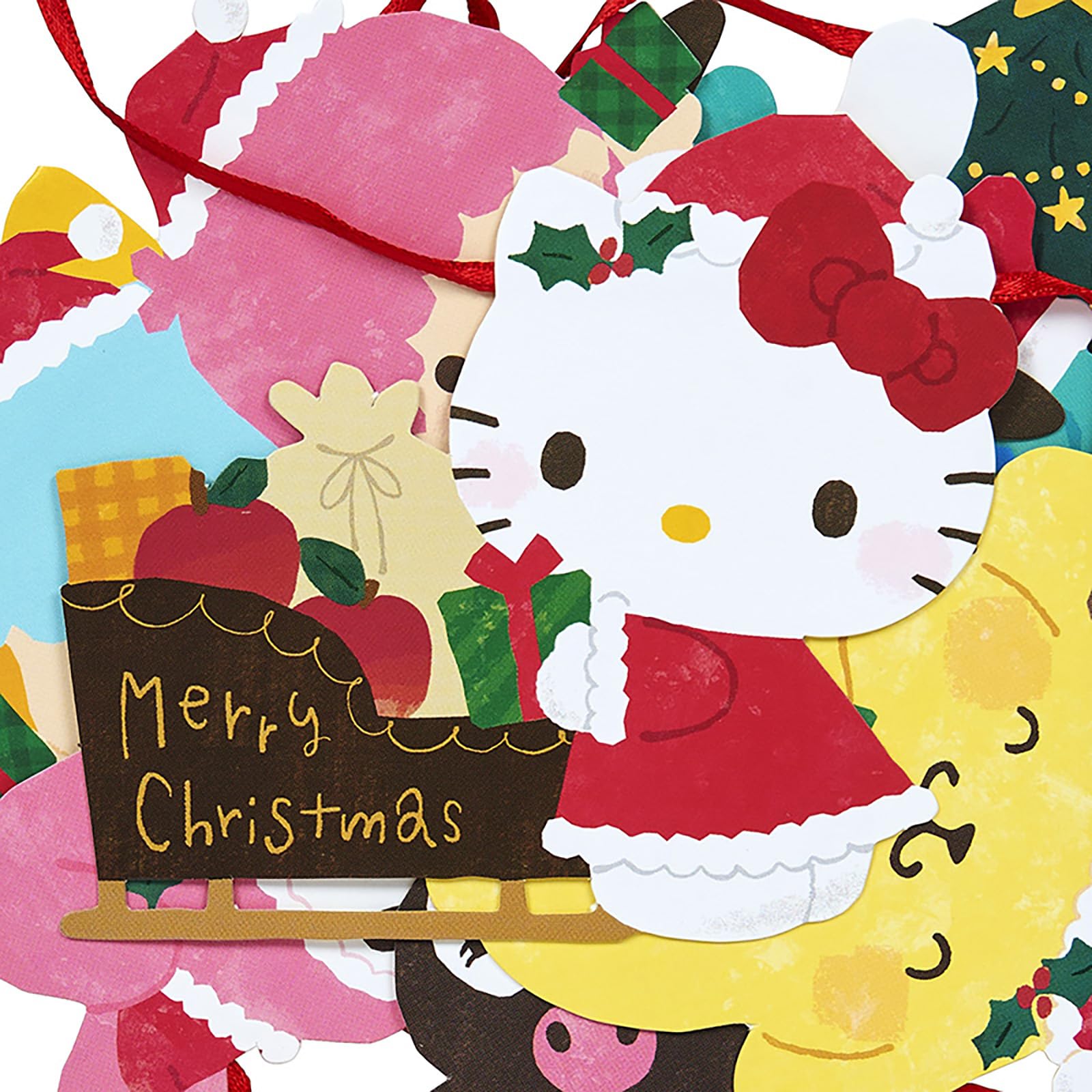 Sanrio Christmas Card with Characters Wall Decor Message Card Jx 59-5 242616