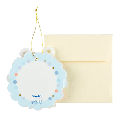 Sanrio Christmas Mini Greeting Card Die-Cut Yarn Wreath Jxmn 10-3- Japan Figure Store - #1 Bring To You The Best Japanese Goods