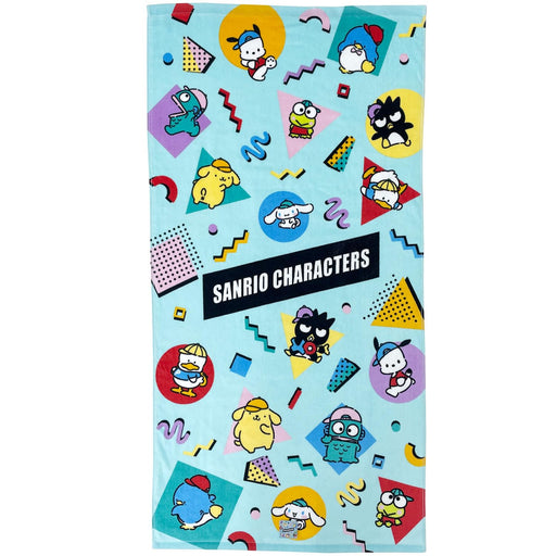 Sanrio 60x120cm Bath Towel Cinnamon Pochacco Hangyodon Street Design- Japan Figure Store - #1 Bring To You The Best Japanese Goods