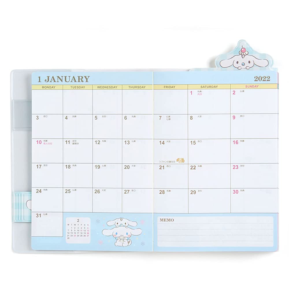 Sanrio Cinnamoroll 2022 A6 Diary with Bookmark- Japan Figure Store - #1 Bring To You The Best Japanese Goods