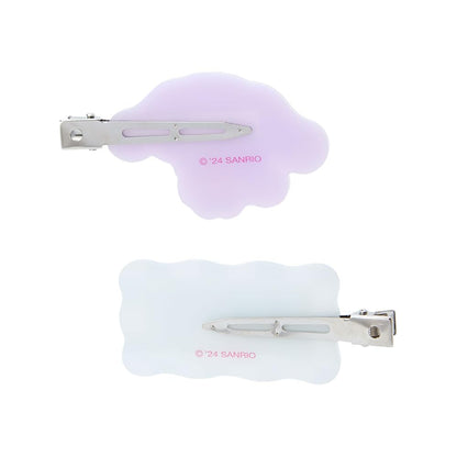 Sanrio Cinnamoroll Bangs Clip Pastel Checker 5.5x7.7x1cm Hair Accessory- Japan Figure Store - #1 Bring To You The Best Japanese Goods