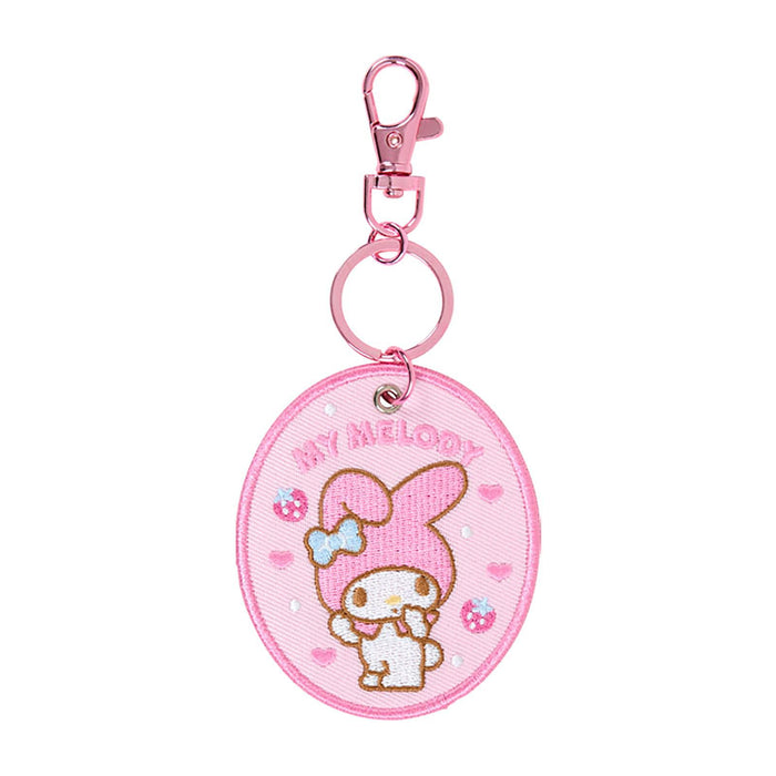 Sanrio My Melody Embroidered Patch Keychain Polyester Steel 1st Edition