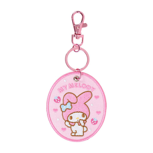 Sanrio My Melody Embroidered Patch Keychain Polyester Steel 1st Edition