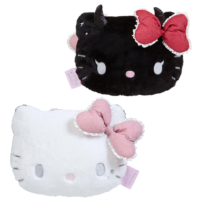Sanrio Hello Kitty Face-Shaped Cushion Angel and Devil Design 801836- Japan Figure Store - #1 Bring To You The Best Japanese Goods