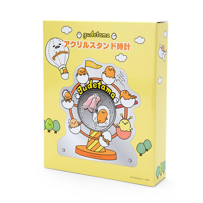 Sanrio Gudetama Land Acrylic Stand Clock Collectible 256412- Japan Figure Store - #1 Bring To You The Best Japanese Goods