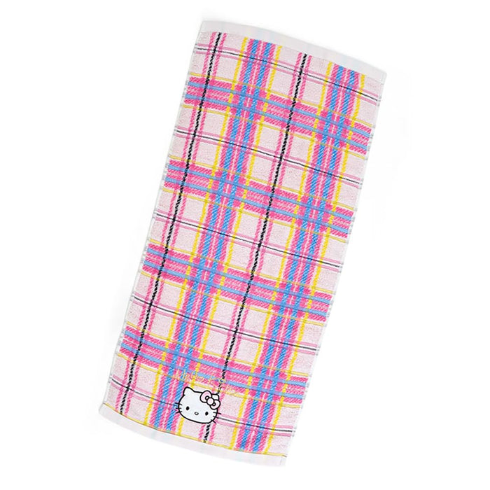 Sanrio Hello Kitty Tartan Design Series Face Towel 72 X 33 Cm Character 374601- Japan Figure Store - #1 Bring To You The Best Japanese Goods