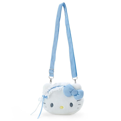 Sanrio Hello Kitty Face-Shaped Pochette Light Blue 13.7 x 17 x 8 cm- Japan Figure Store - #1 Bring To You The Best Japanese Goods