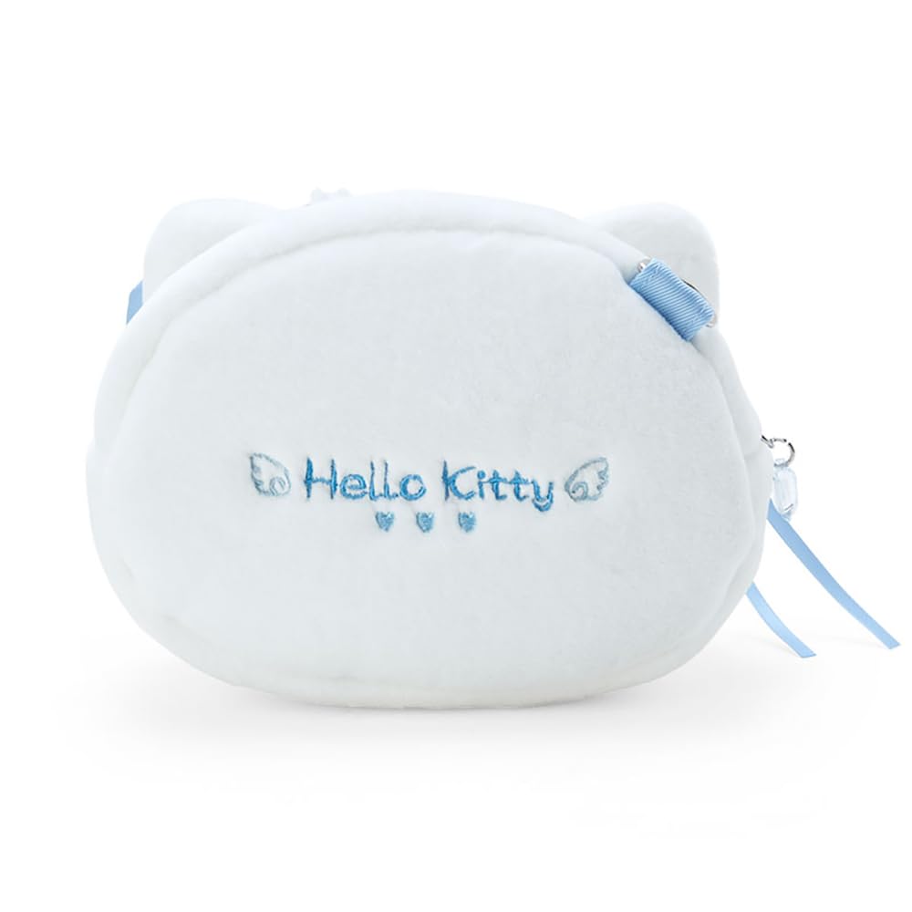 Sanrio Hello Kitty Face-Shaped Pochette Light Blue 13.7 x 17 x 8 cm- Japan Figure Store - #1 Bring To You The Best Japanese Goods