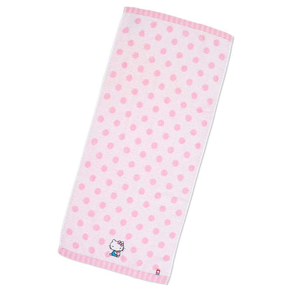 Sanrio Hello Kitty Imabari Face Towel Dots Pattern 100% Cotton- Japan Figure Store - #1 Bring To You The Best Japanese Goods