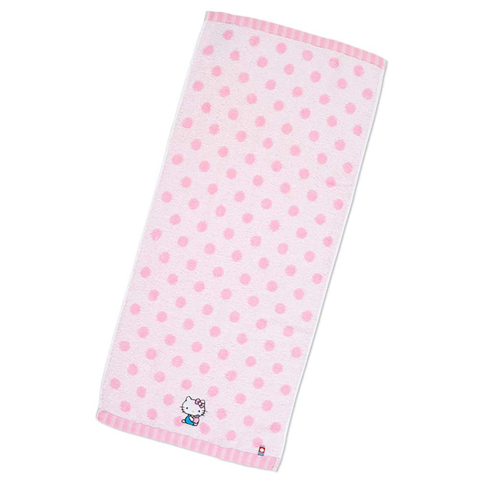 Sanrio Hello Kitty Imabari Face Towel Dots Pattern 100% Cotton- Japan Figure Store - #1 Bring To You The Best Japanese Goods