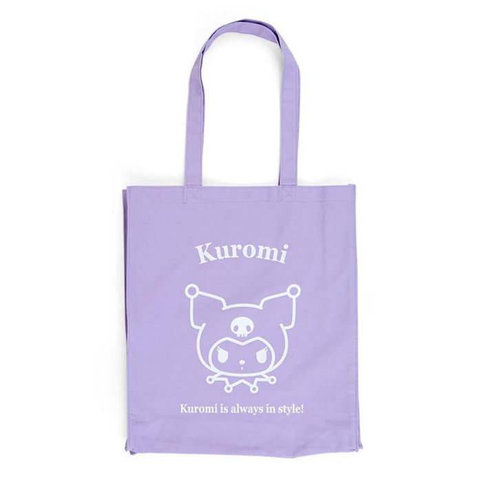 Sanrio Kuromi Cotton Tote Bag Handbag 40x36x10cm Character Pattern- Japan Figure Store - #1 Bring To You The Best Japanese Goods