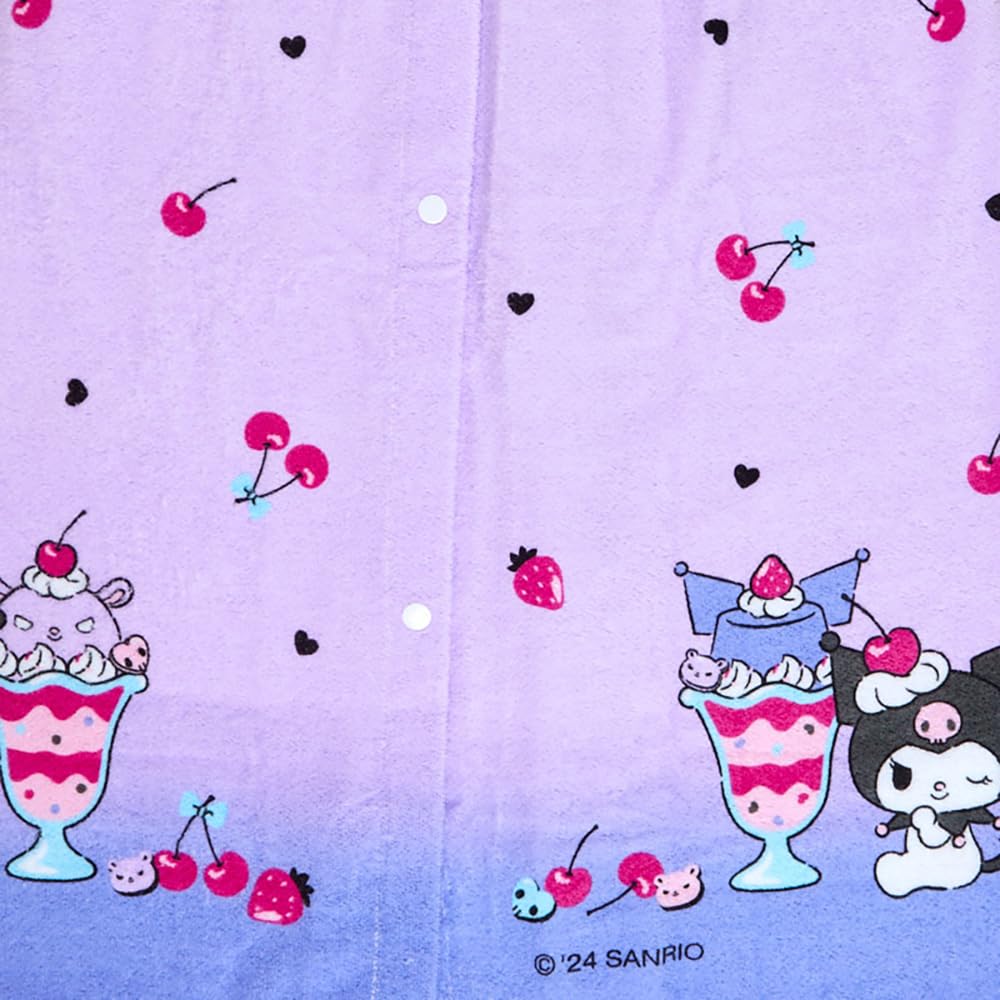 Sanrio Kuromi Wrap Towel 80cm - Cute Character Design 80x120cm- Japan Figure Store - #1 Bring To You The Best Japanese Goods