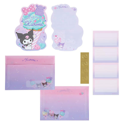Sanrio Kuromi Ice Party Letter Set Stationery - 328383- Japan Figure Store - #1 Bring To You The Best Japanese Goods