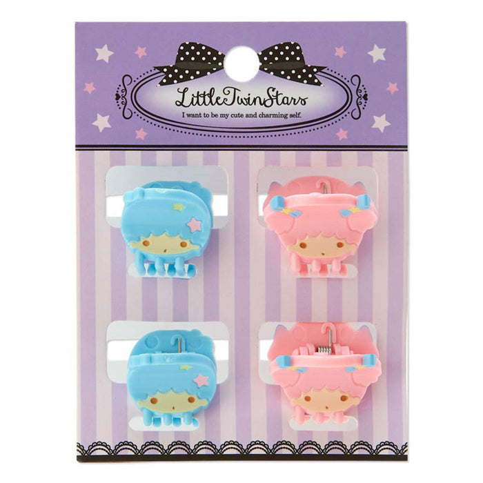 Sanrio Little Twin Stars Mini Hair Clip 2 x 2.5 x 2 cm ABS Resin- Japan Figure Store - #1 Bring To You The Best Japanese Goods