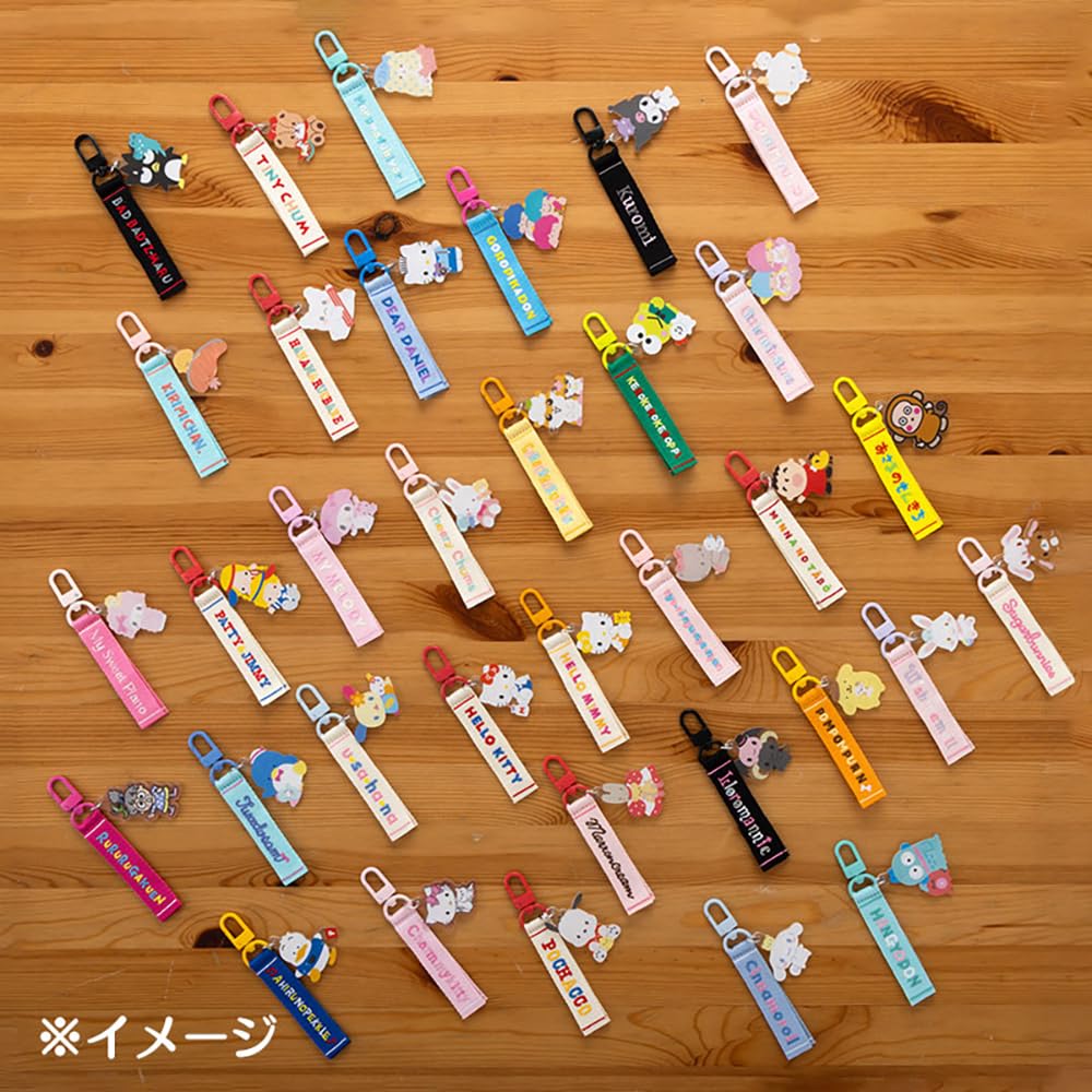 Sanrio Yoshikitty Hello Kitty Embroidered Tag Keychain 13X4X0.7cm 1st Edition- Japan Figure Store - #1 Bring To You The Best Japanese Goods