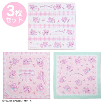 Sanrio Mewkledreamy Lunch Cloth Set Of 3 43x43cm 100% Cotton Name Space Included- Japan Figure Store - #1 Bring To You The Best Japanese Goods