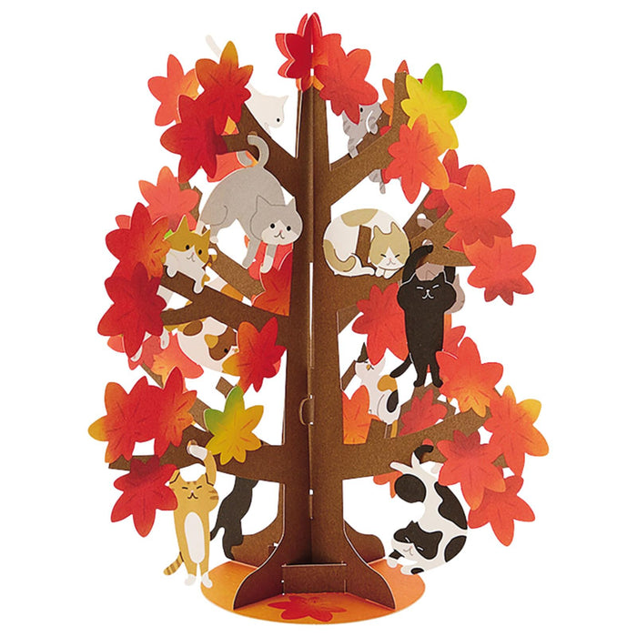 Sanrio Autumn Leaves Cats Greeting Card - Overseas Shipping Available- Japan Figure Store - #1 Bring To You The Best Japanese Goods