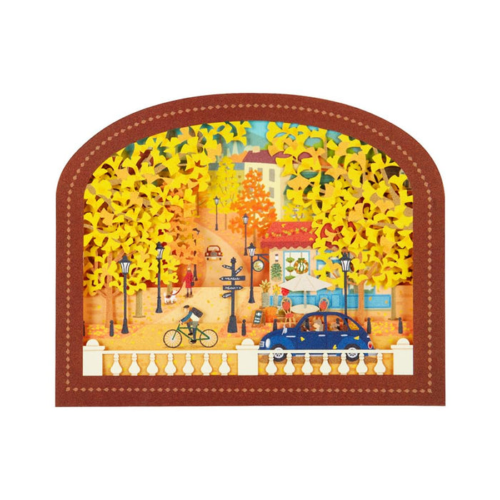 Sanrio Autumn Ginkgo Tree Town Greeting Card 12-4 844276- Japan Figure Store - #1 Bring To You The Best Japanese Goods