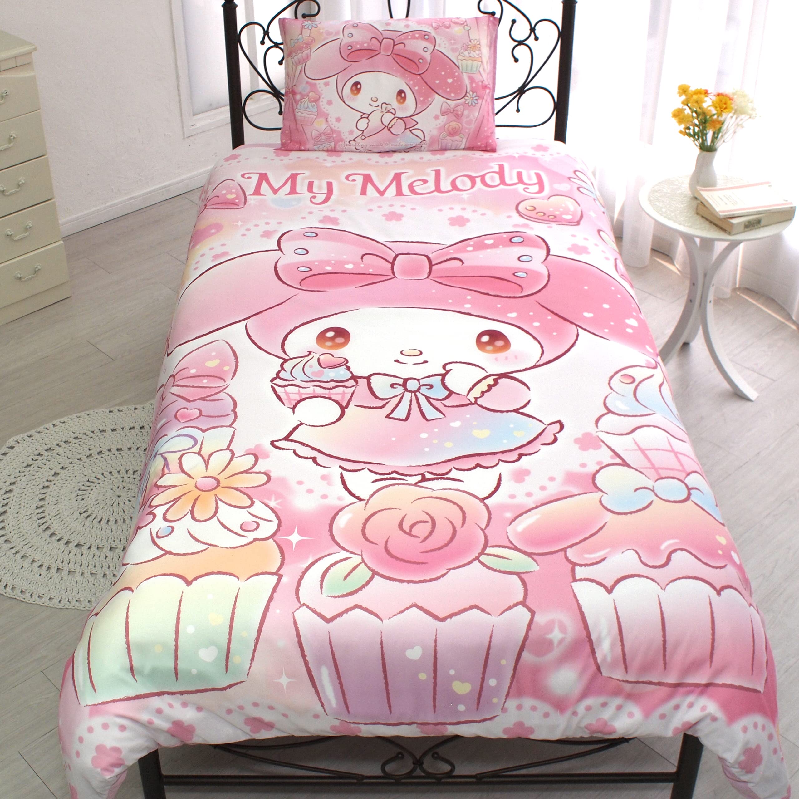 Sanrio My Melody 3-Piece Duvet Cover Set Single Size Bedding Set- Japan Figure Store - #1 Bring To You The Best Japanese Goods