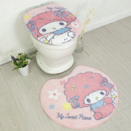 Sanrio My Melody & My Sweet Piano 2-Piece Toilet Set with Mat and Seat Cover- Japan Figure Store - #1 Bring To You The Best Japanese Goods