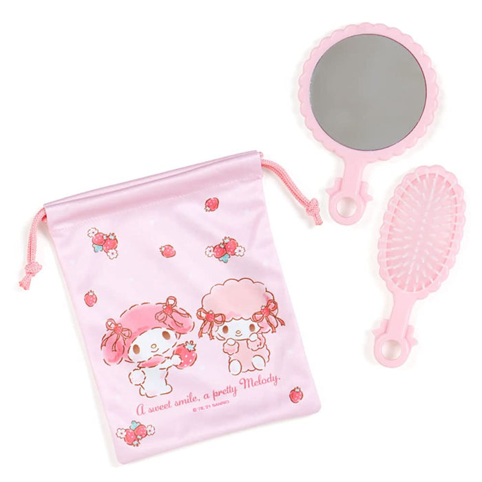 Sanrio My Melody Mirror And Brush Set 870161 Perfect For Daily Use- Japan Figure Store - #1 Bring To You The Best Japanese Goods