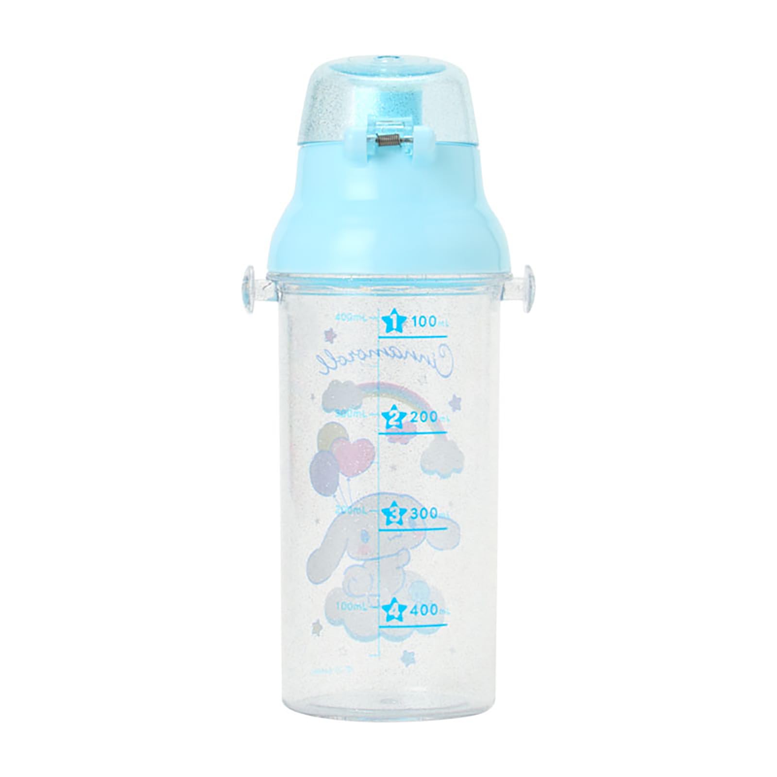 Sanrio Cinnamoroll One-Touch Clear Bottle Dishwasher Safe Includes Name Sticker