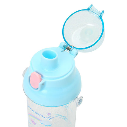 Sanrio Cinnamoroll One-Touch Clear Bottle Dishwasher Safe Includes Name Sticker