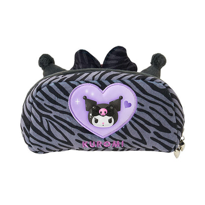 Étui à crayons Sanrio Kuromi Monotone Animal en polyester PU, design durable.